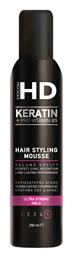 HD Keratin Hair Styling Mousse Ultra Strong Hold 250ml Farcom