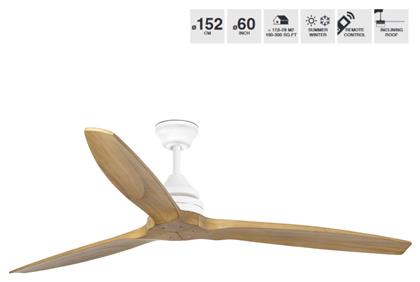ALO Ανεμιστήρας Οροφής 152cm με Τηλεχειριστήριο Καφέ Faro Barcelona
