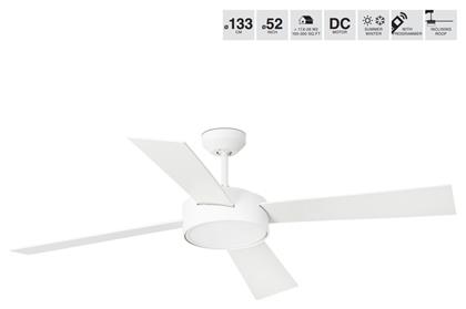 Hydra Ανεμιστήρας Οροφής 132cm με Φως Λευκός Faro Barcelona