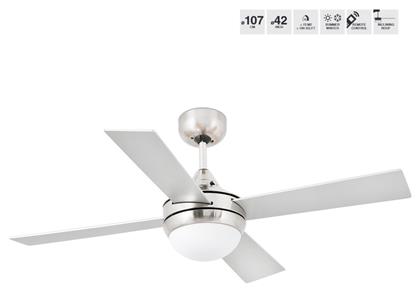 Mini Icaria Ανεμιστήρας Οροφής 107cm με Φως και Τηλεχειριστήριο Matt Nickel Faro Barcelona