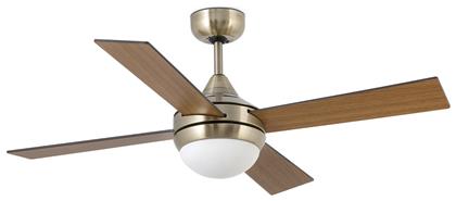 Mini Icaria Ανεμιστήρας Οροφής 107cm με Φως και Τηλεχειριστήριο Old Gold Faro Barcelona