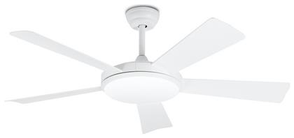 Saona LED Ανεμιστήρας Οροφής 132cm με Φως, WiFi και Τηλεχειριστήριο Λευκός Faro Barcelona