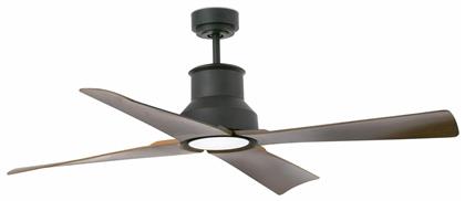 Winche Led Ανεμιστήρας Οροφής 127cm με Φως Μαύρος Faro Barcelona
