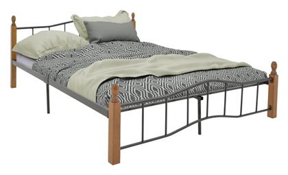 Faryn Διπλό για Στρώμα 150x200cm Καρυδί, Μαύρο - Pakketo