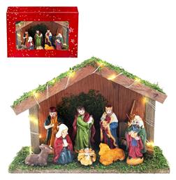 Φάτνη Ξύλινη Μεσαίου Μεγέθους Φωτιζόμενη - XMASfest