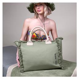 Caribbean Τσάντα Θαλάσσης Πράσινη Feel & Touch