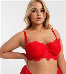 Figleaves Curve Adore longline lace multiway bra in red από το Asos