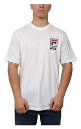 Julian Ανδρικό T-shirt Λευκό με Στάμπα Fila