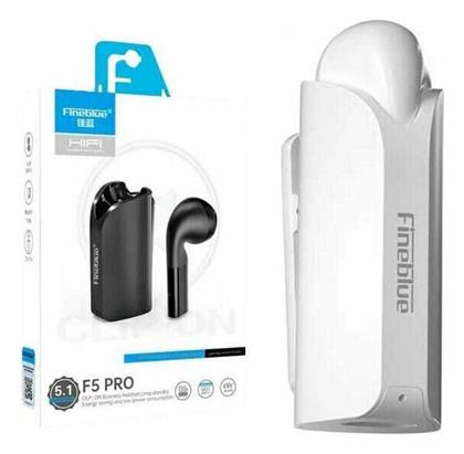 F5 Pro Earbud Bluetooth Handsfree Ακουστικό με Θήκη Φόρτισης Λευκό Fineblue