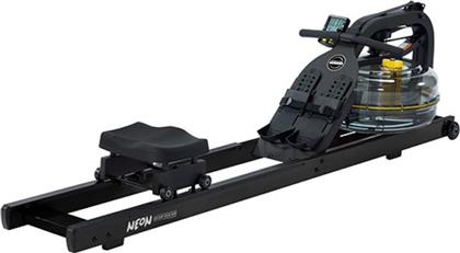 First Degree Fitness Neon Indoor Rower Black Επαγγελματική Κωπηλατική Νερού για Χρήστη έως 150kg