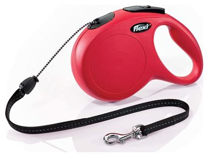 Πτυσσόμενο Λουρί/Οδηγός Σκύλου σε Κόκκινο χρώμα 8m έως 20kg Flexi