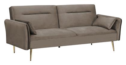 Flick Τριθέσιος Καναπές Κρεβάτι 211x87x81εκ. Καφέ - Woodwell