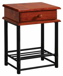 Flora Ii Ξύλινο με Μεταλλικά Πόδια Καφέ 33x45x58cm Ε8205 - Woodwell