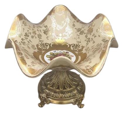 Φοντανιέρα Πορσελάνης με Καπάκι 32x32x24cm Μπεζ - Estheti