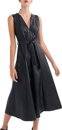 Φόρεμα Attrattivo Δερματίνη Με Ζώνη 9911634-ΜΑΥΡΟ Γυναικείο από το Z-mall