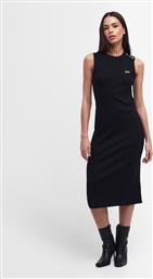 Φόρεμα Barbour Μάυρο Βαμβακερό Hadfield Midi Dress Ldr0739-bibk11