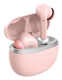 TWE-210 In-ear Bluetooth Handsfree Ακουστικά με Θήκη Φόρτισης Ροζ Forever