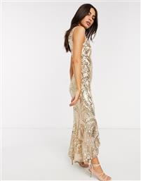 Forever Unique sequin maxi dress in gold από το Asos
