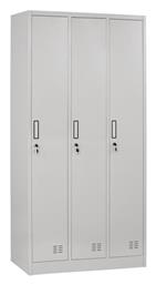 Φοριαμός Μεταλλικός με 3 Ντουλάπια 90x45x185εκ. HomeMarkt