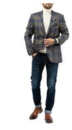 Blazer Check 3454 - 003 Blue/Brown Fragosto
