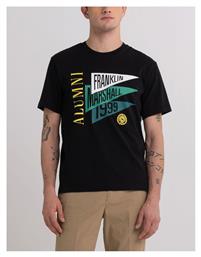 Ανδρικό T-shirt Μαύρο με Λογότυπο Franklin & Marshall