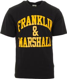 Franklin & Marshall Ανδρικό T-shirt Μαύρο Με Λογότυπο από το Zakcret Sports
