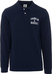 Franklin & Marshall Ανδρική Μπλούζα Polo Μακρυμάνικη Navy Μπλε από το Zakcret Sports