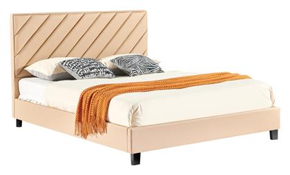 Franky Κρεβάτι Υπέρδιπλο για Στρώμα 160x200cm Μπεζ - Pakketo