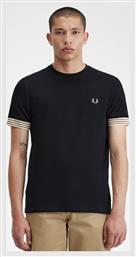 Ανδρική Μπλούζα Κοντομάνικη Μαυρο Fred Perry