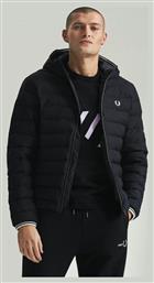 Ανδρικό Χειμωνιάτικο Μπουφάν Puffer Μαύρο Fred Perry