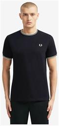 Ανδρικό T-shirt Navy Μπλε με Λογότυπο Fred Perry