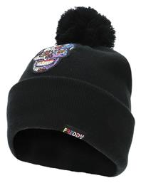 Beanie Unisex Σκούφος Πλεκτός σε Μαύρο χρώμα Freddy