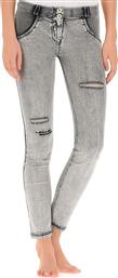 Freddy Wr.Up Skinny Γυναικείο Jean Παντελόνι με Σκισίματα σε Skinny Εφαρμογή Γκρι από το Z-mall