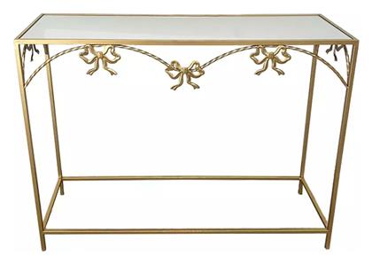 Frensia Κονσόλα Μεταλλική Χρυσή Απόχρωση Μ100xΠ30xΥ80εκ. Pakketo