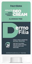 Dermofilia Adults Αποσμητικό 24h σε Κρέμα Χωρίς Αλουμίνιο 40ml Frezyderm