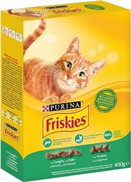 Purina Friskies Ξηρά Τροφή για Ενήλικες Γάτες με Κουνέλι / Κοτόπουλο / Λαχανικά 0.4kg από το ΑΒ Βασιλόπουλος