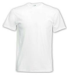 3Pack Ανδρικό Διαφημιστικό T-shirt Κοντομάνικο σε Λευκό Χρώμα Fruit of the Loom
