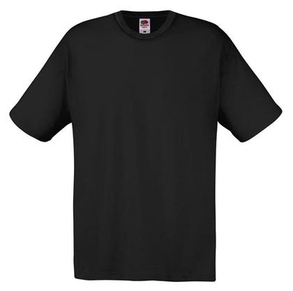 Original 3Pack Ανδρικό Διαφημιστικό T-shirt Κοντομάνικο σε Μαύρο Χρώμα Fruit of the Loom