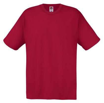 Original T Ανδρικό Διαφημιστικό T-shirt Κοντομάνικο Brick Red Fruit of the Loom