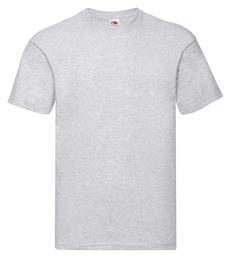 Original T Ανδρικό Διαφημιστικό T-shirt Κοντομάνικο Heather Grey Fruit of the Loom