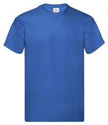 Original T Ανδρικό Διαφημιστικό T-shirt Κοντομάνικο Royal Blue Fruit of the Loom