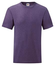 Valueweight Τ Ανδρικό Διαφημιστικό T-shirt Κοντομάνικο Heather Purple Fruit of the Loom