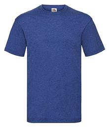 Valueweight Τ Ανδρικό Διαφημιστικό T-shirt Κοντομάνικο Heather Royal Fruit of the Loom