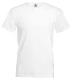 Valueweight V Τ Ανδρικό Διαφημιστικό T-shirt Κοντομάνικο σε Λευκό Χρώμα Fruit of the Loom