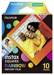 Color Instax Square Instant (10 Exposures) Rainbow Fujifilm