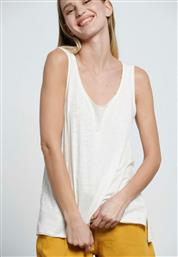 Funky Buddha Αμάνικη Γυναικεία Μπλούζα Off White από το Altershops