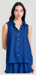 Αμάνικο Γυναικείο Πουκάμισο Skipper blue Funky Buddha