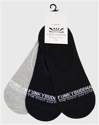 Ανδρικές Κάλτσες Μαύρο, Γκρι, Μπλε 3Pack Funky Buddha