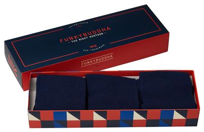 Ανδρικές Μονόχρωμες Κάλτσες Navy 3Pack Funky Buddha