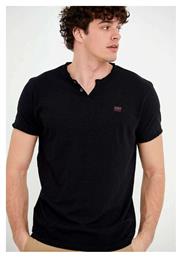 Ανδρική Μπλούζα Κοντομάνικη με Κουμπιά Μαύρη Funky Buddha